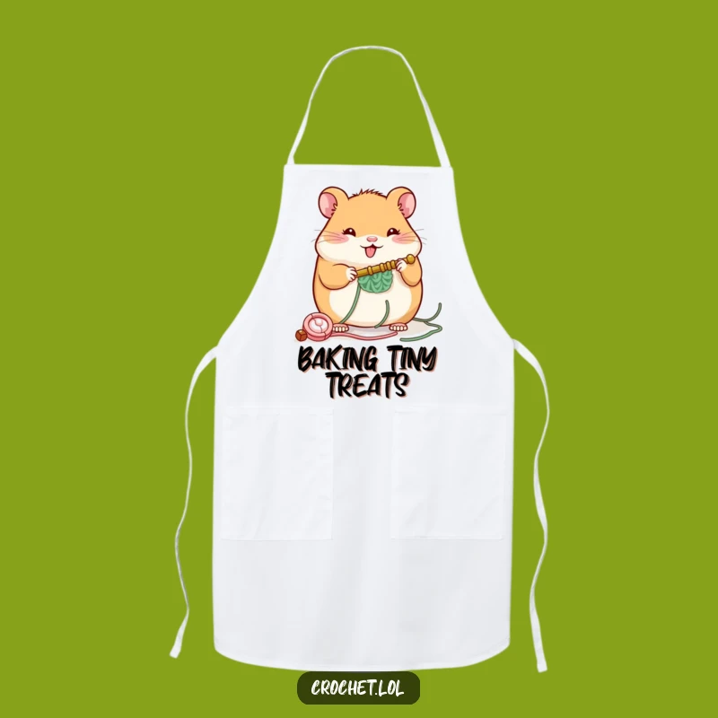 Funny Hamster Crochet Apron: Cheerful Workwear, a Hilarious Gift for Crafters
