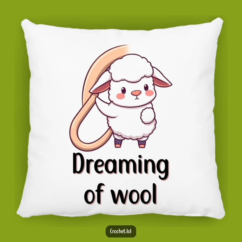 Funny Sheep Hooking Pillow: Cozy Woolly Comfort, a Soft and Humorous Accent for Crafters