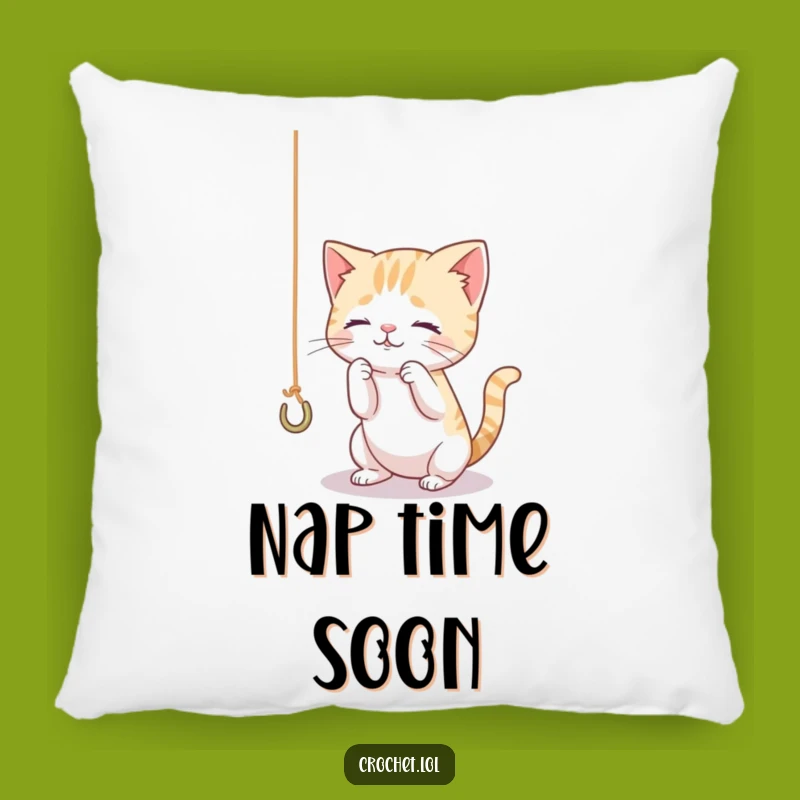Funny Cat Yarn Pillow: Cozy Feline Comfort, a Soft and Humorous Accent