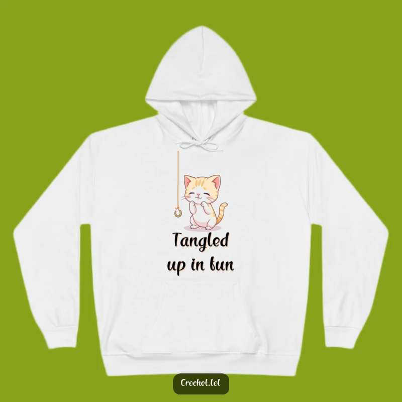 Funny Cat Yarn Hoodie: Cozy and Curious Design, Great Funny Gift for Cat Lovers