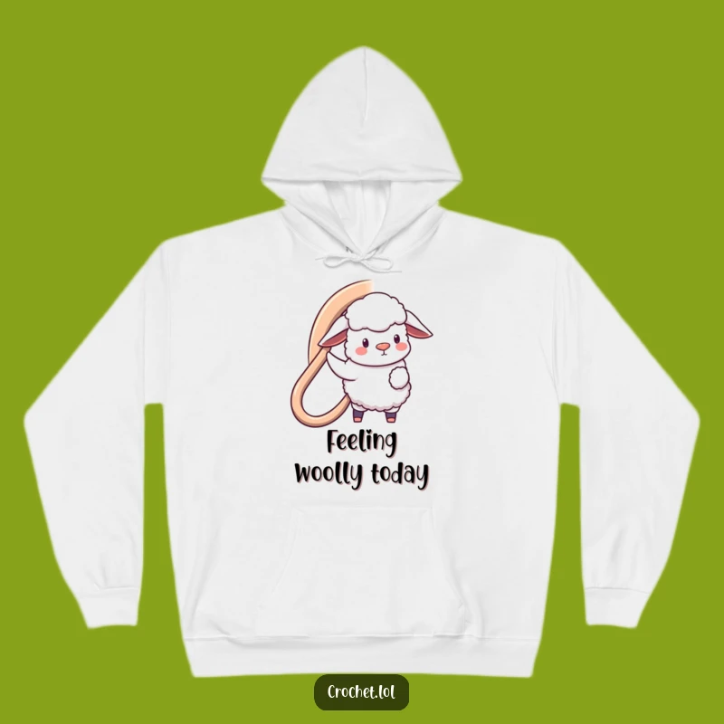 Funny Sheep Hooking Hoodie: Cozy and Amusing Woolly Character, Great Funny Gift for Crafters