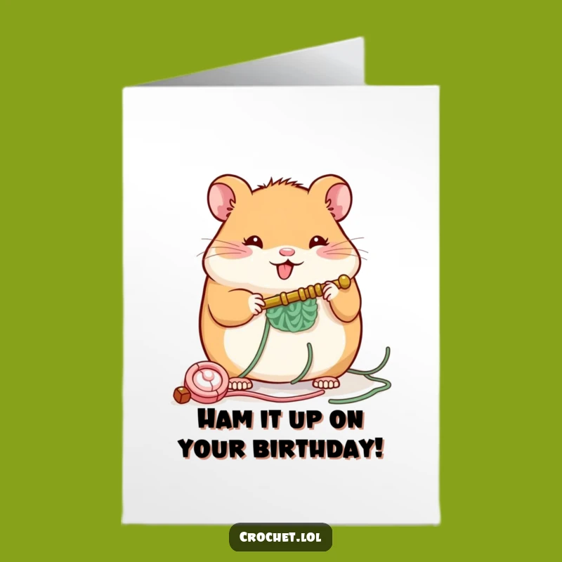Free Printable Birthday Card: Hamster Building Fun Downloadable Gift