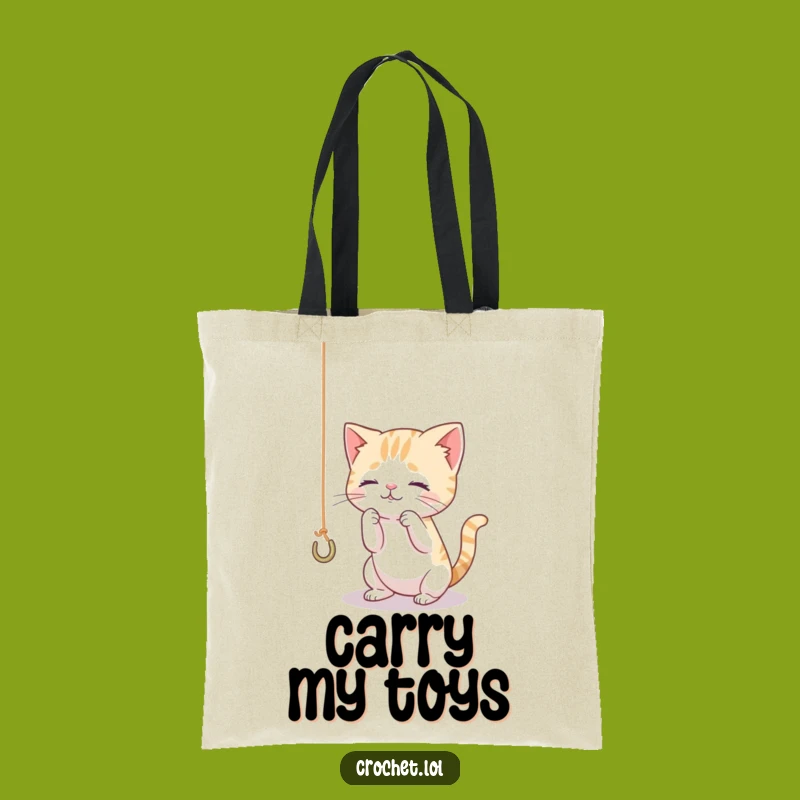 Funny Cat Yarn Tote Bag: Curious Craft Accessory, a Humorous and Practical Companion